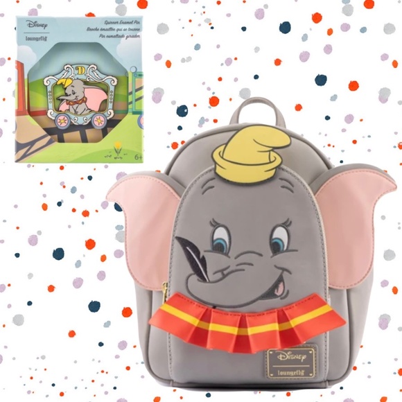 Loungefly Disney Dumbo 80th Anniversary Cosplay Mini Backpack with PIN